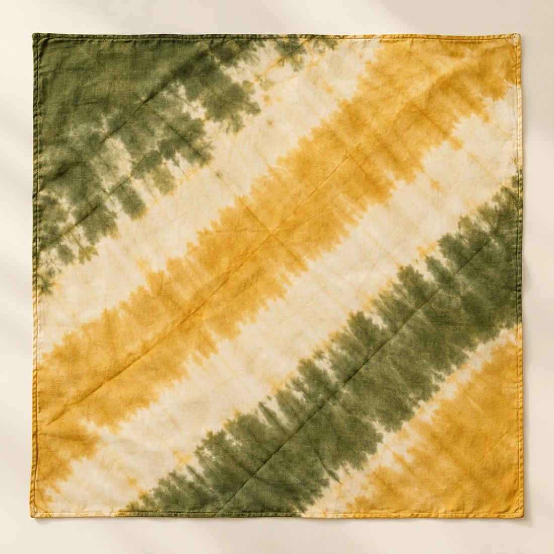 Moss & Honey Moss / Honey / Cream square tie-dye bandana