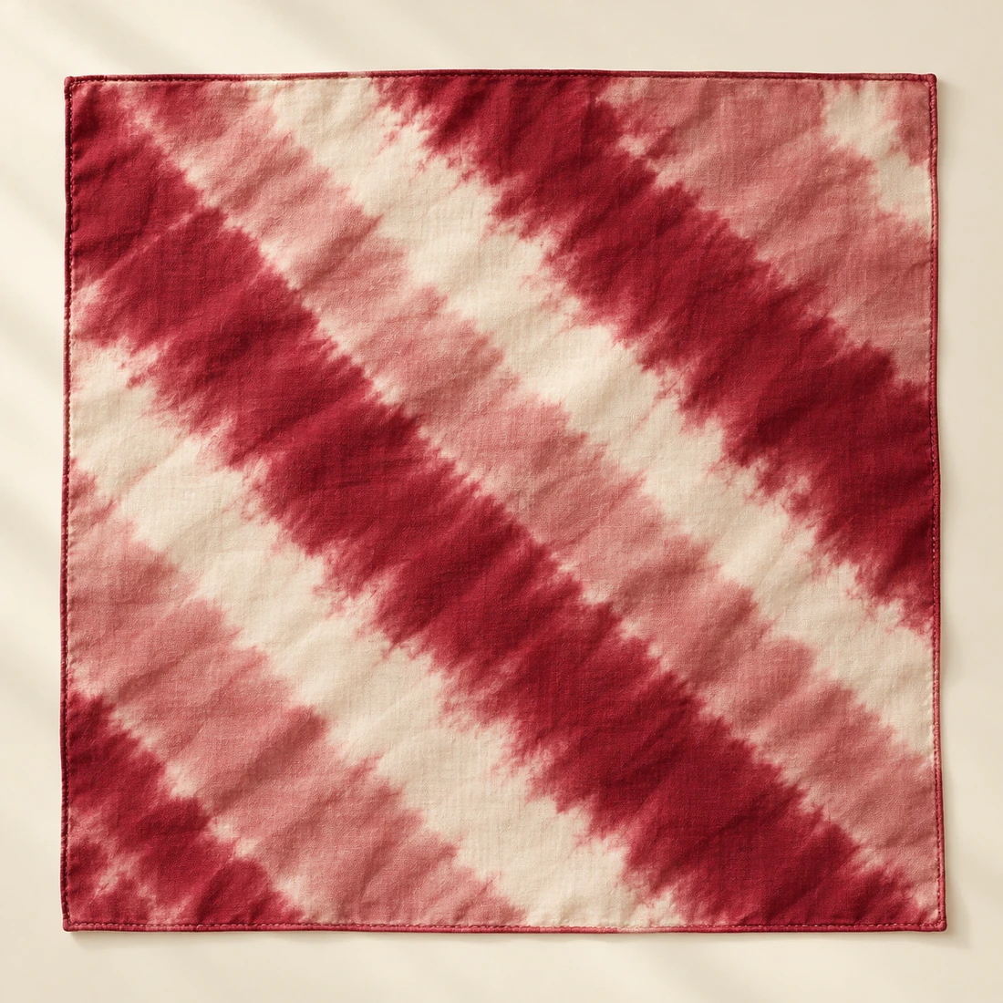 Rosewood Wander Berry / Dusty Rose / Cream square tie-dye bandana